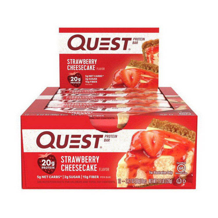 QuestBar Strawberry Cheesecake (12 x 60 g) QuestBar Strawberry Cheesecake (12 x 60 g)