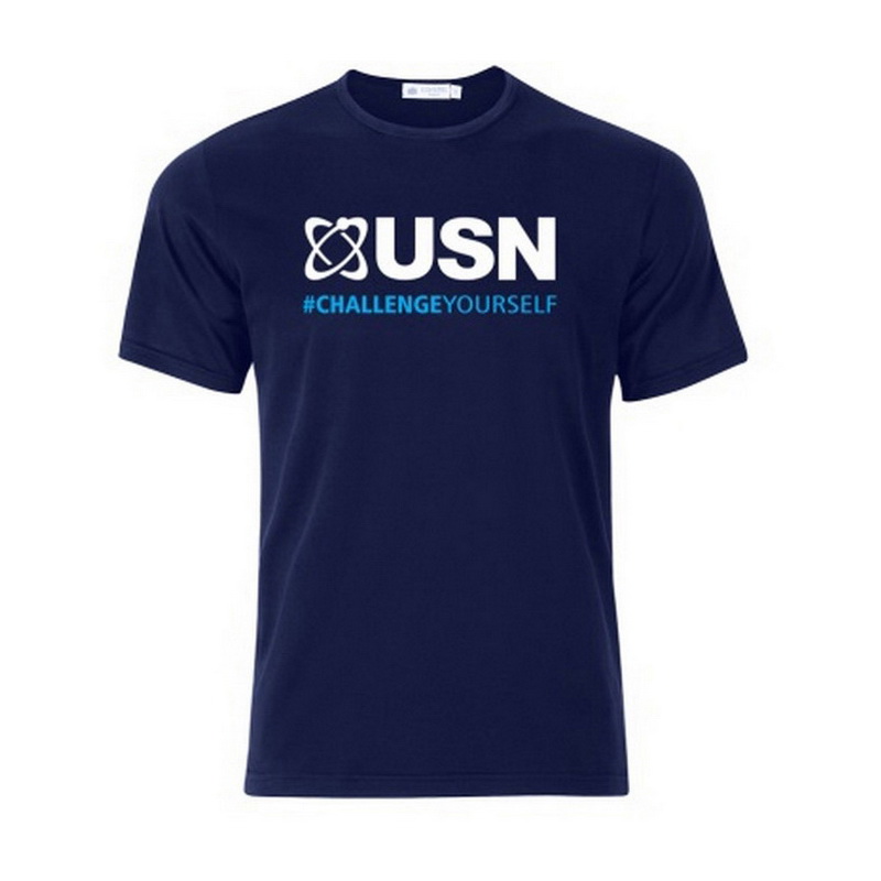 Navy T-Shirt White Print Blue (M, L, XL) Navy T-Shirt White Print Blue (M, L, XL)
