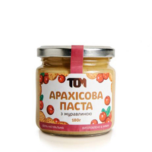 Арахисовое масло с клюквой (180 г) Арахисовое масло с клюквой (180 г)