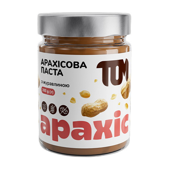 Арахисовое масло с клюквой (300 г) Арахисовое масло с клюквой (300 г)