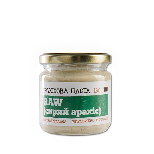 Арахисовая паста RAW - сырой арахис (180 г) Арахисовая паста RAW - сырой арахис (180 г)