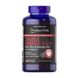 Max. Str. Triple Omega 3-6-9 Fish, Flax & Borage (240 softgels)