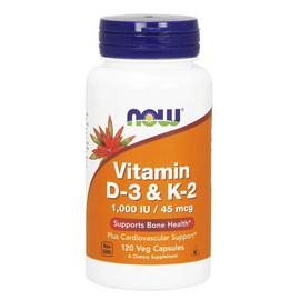 Vitamin D-3 & K-2 1000 IU/45 mcg (120 veg caps) Vitamin D-3 & K-2 1000 IU/45 mcg (120 veg caps)