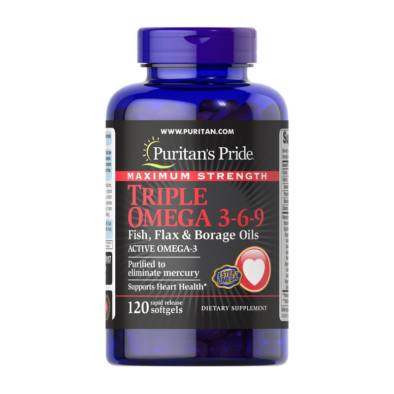 Max. Str. Triple Omega 3-6-9 Fish, Flax & Borage (120 softgels) Max. Str. Triple Omega 3-6-9 Fish, Flax & Borage (120 softgels)