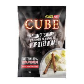 CUBE каша 3 злаки з яблуком та корицею і протеїном (1 x 50 g)