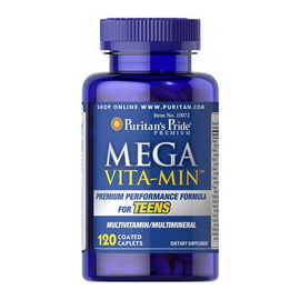 Mega Vita Min Multivitamins for Teens (120 caplets)