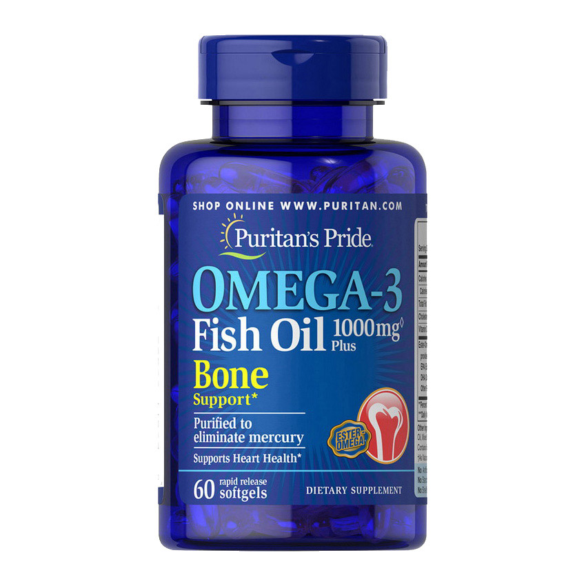 Omega-3 Fish Oil 1000 mg Plus Bone Support (60 softgels) Omega-3 Fish Oil 1000 mg Plus Bone Support (60 softgels)