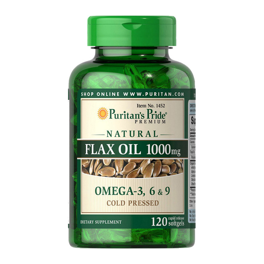 Natural Flax Oil 1000 mg Omega 3-6-9 (120 softgels) Natural Flax Oil 1000 mg Omega 3-6-9 (120 softgels)
