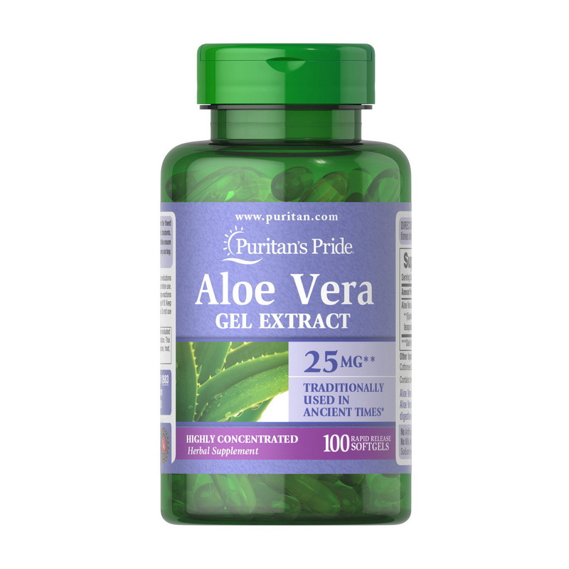 Aloe Vera Gel Extract 25 mg (100 softgels) Aloe Vera Gel Extract 25 mg (100 softgels)