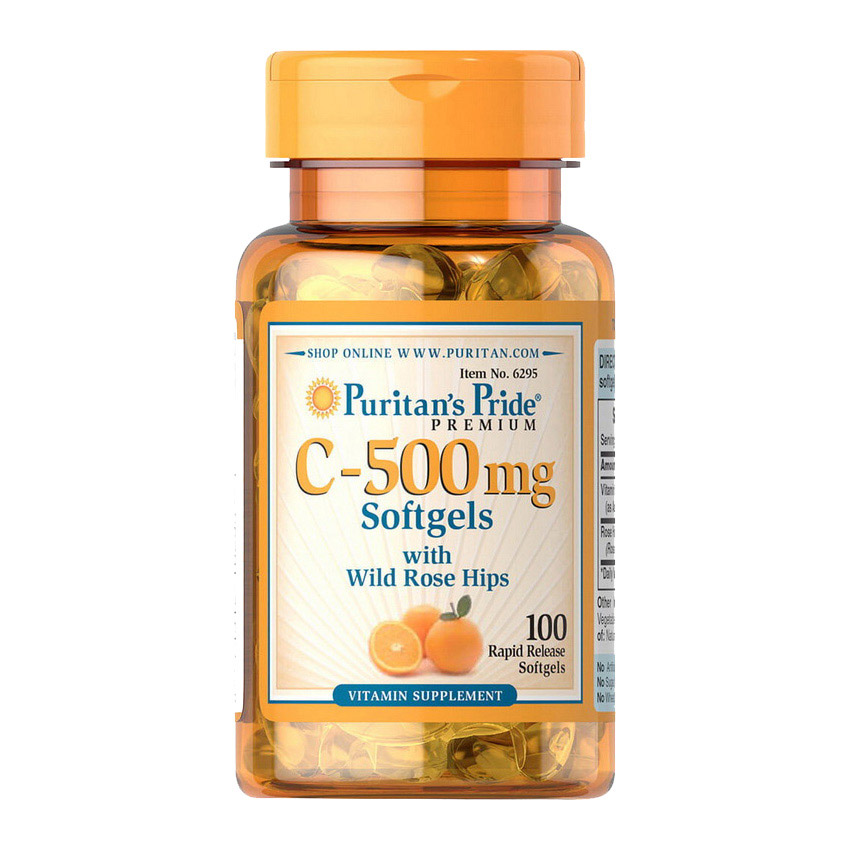 Vitamin C-500 mg with Rose Hips (100 softgels) Vitamin C-500 mg with Rose Hips (100 softgels)