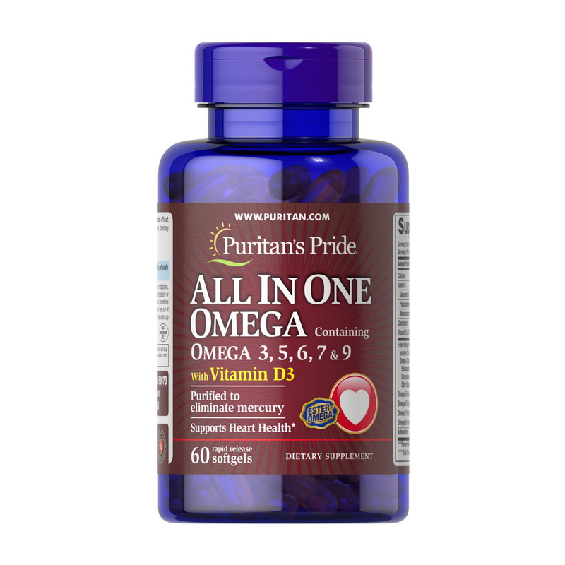 All In One Omega 3,5,6,7 & 9 with Vitamin D3 (60 softgels) All In One Omega 3,5,6,7 & 9 with Vitamin D3 (60 softgels)