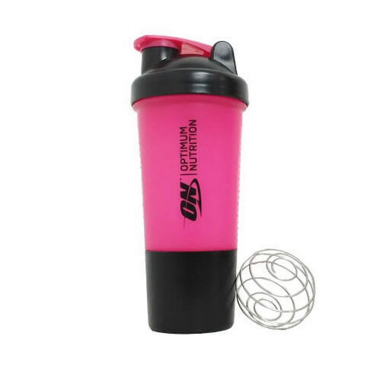 Shaker 2 in 1 with Metal Ball Black/Pink (500 ml) Shaker 2 in 1 with Metal Ball Black/Pink (500 ml)
