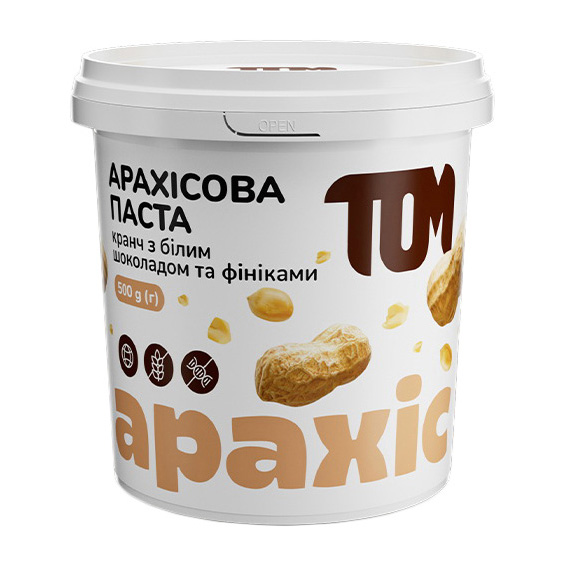 Арахисовое масло кранч с финиками и белым шоколадом (500 g) Арахисовое масло кранч с финиками и белым шоколадом (500 g)