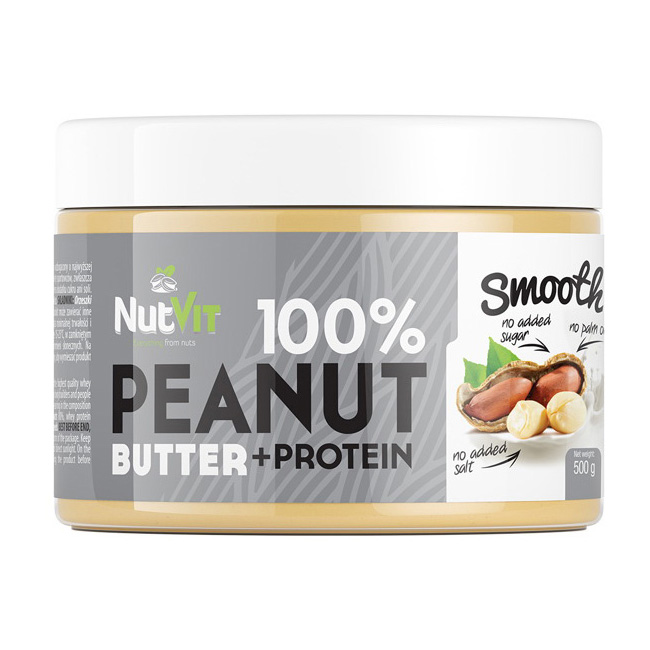 100% Peanut Butter + Protein Smooth (500 g) 100% Peanut Butter + Protein Smooth (500 g)