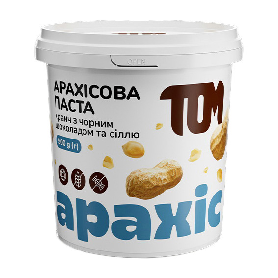 Арахисовое масло кранч с черным шоколад. и солью (500 g) Арахисовое масло кранч с черным шоколад. и солью (500 g)