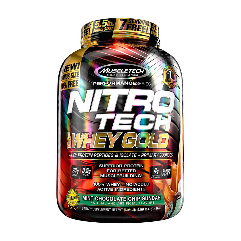Nitro Tech 100% Whey Gold (2,51 kg) Nitro Tech 100% Whey Gold (2,51 kg)
