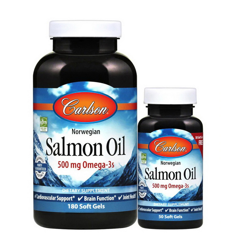 Salmon Oil 500 mg Omega-3s (180+50 softgels) Salmon Oil 500 mg Omega-3s (180+50 softgels)