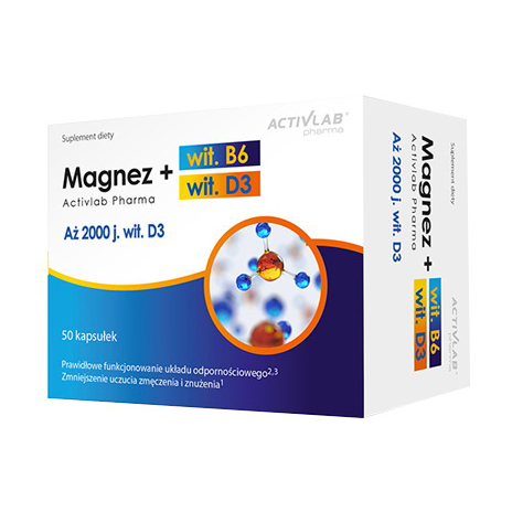 Magnez + wit. B6 + wit. D3 (50 caps) Magnez + wit. B6 + wit. D3 (50 caps)
