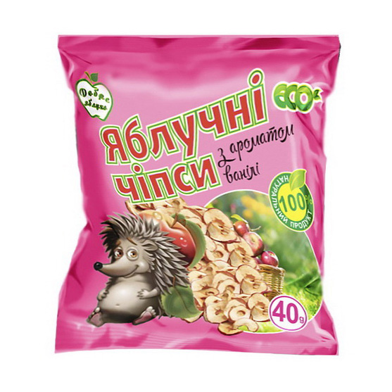 Яблочные чипсы с ароматом ванили (1 x 40 g) Яблочные чипсы с ароматом ванили (1 x 40 g)