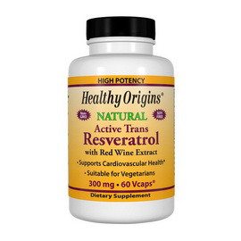 Natural Active Trans Resveratrol 300 mg (60 veg caps)