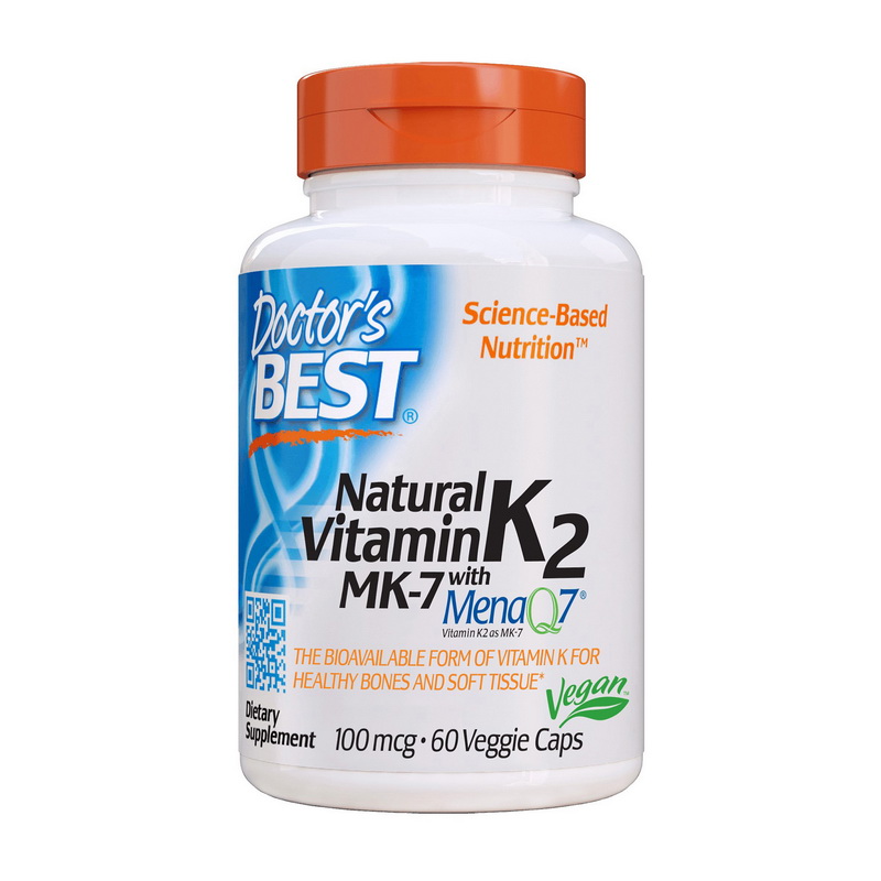Natural Vitamin K2 MK-7 with MenaQ7 100 mcg (60 veg caps) Natural Vitamin K2 MK-7 with MenaQ7 100 mcg (60 veg caps)