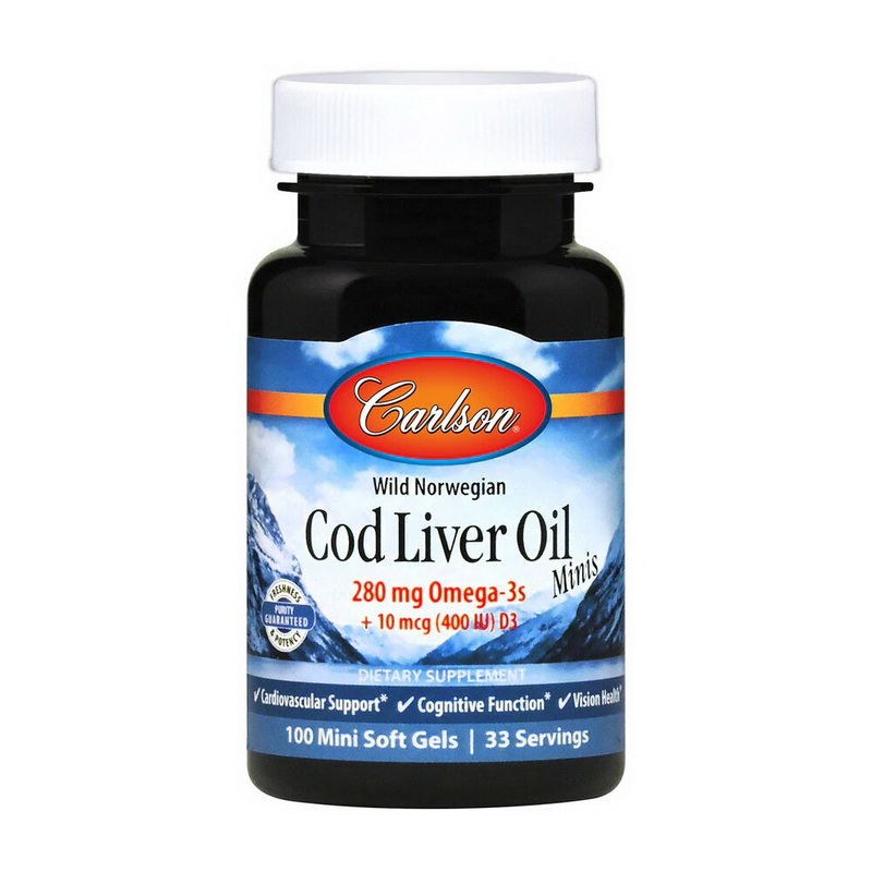 Cod Liver Oil 280 mg Omega-3s Minis (100 mini softgels) Cod Liver Oil 280 mg Omega-3s Minis (100 mini softgels)