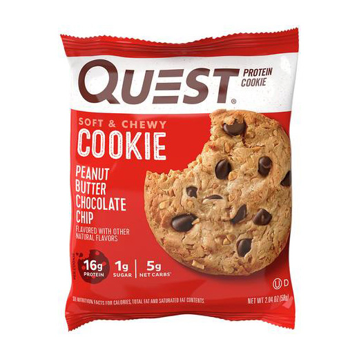 Quest Protein Cookie Peanut Butter Chocolate Chip (1 x 58 g) Quest Protein Cookie Peanut Butter Chocolate Chip (1 x 58 g)