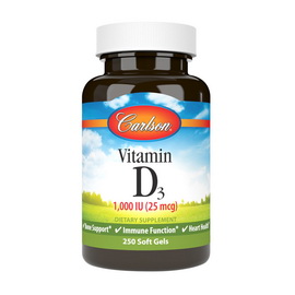 Vitamin D3 1000 IU (25 mcg) (250 softgels)