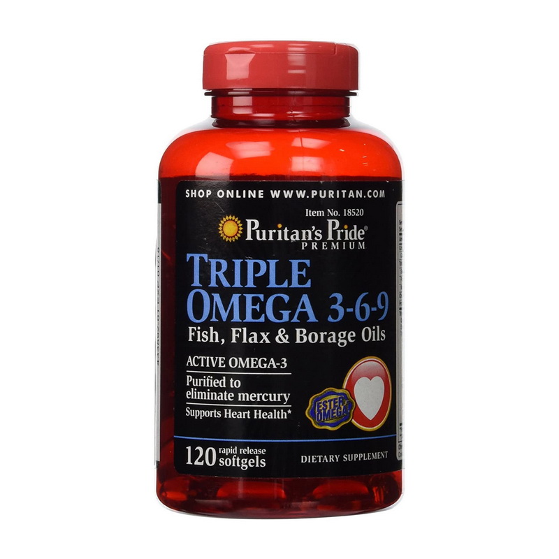 Triple Omega 3-6-9 Fish, Flax & Borage Oils (120 softgels) Triple Omega 3-6-9 Fish, Flax & Borage Oils (120 softgels)