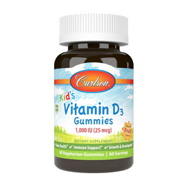 Kid's Vitamin D3 Gummies 1000 IU (25 mcg) (60 veg gummies)