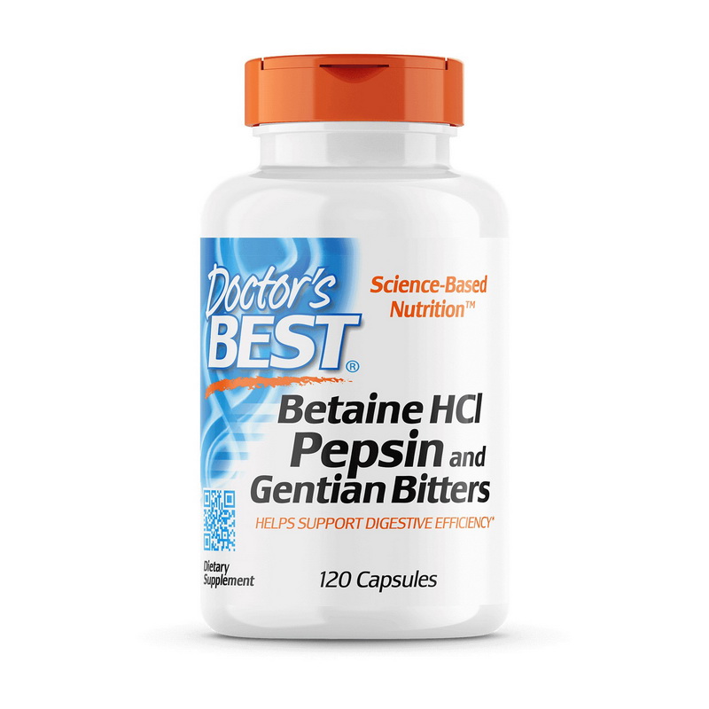Betaine HCI Pepsin and Gentian Bitters (120 caps) Betaine HCI Pepsin and Gentian Bitters (120 caps)