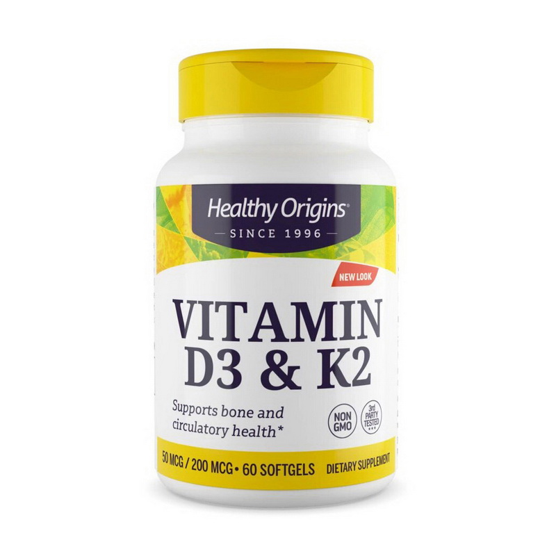 Vitamin D3 50 mcg & K2 200 mcg (60 softgels) Vitamin D3 50 mcg & K2 200 mcg (60 softgels)