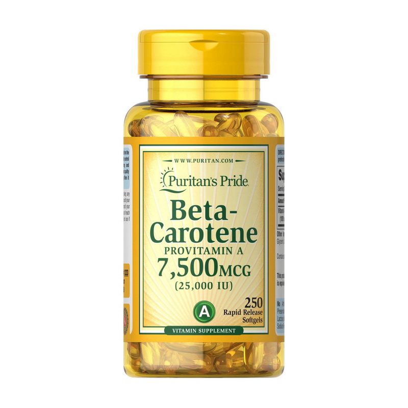 Beta-Carotene 7500 mcg (25 000 IU) (250 softgels) Beta-Carotene 7500 mcg (25 000 IU) (250 softgels)