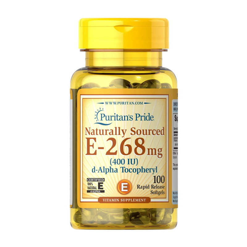 E-268 mg (400 IU) Naturally Sourced (100 softgels) E-268 mg (400 IU) Naturally Sourced (100 softgels)