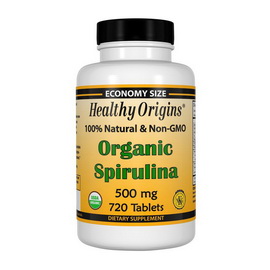 Organic Spirulina 500 mg (720 tabs)