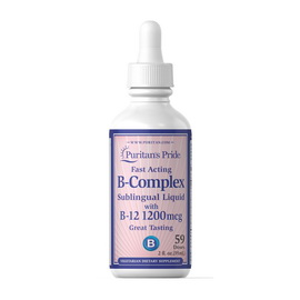 B-Complex Sublingual Luquid with B-12 1200 mcg (59 ml)