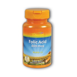 Folic Acid 800 mcg with B-12 (30 tabs)