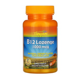 B-12 Lozenge 1000 mcg plus Folic Acid (30 lozenges)
