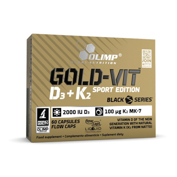 Gold-Vit D3 + K2 Sport Edition (2000 IU/100 µg) (60 caps) Gold-Vit D3 + K2 Sport Edition (2000 IU/100 µg) (60 caps)