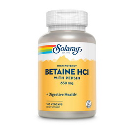 Betaine HCl with Pepsin 650 mg (100 veg caps)