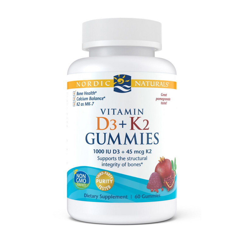 Vitamin D3+K2 Gummies 1000 IU/45 mcg (60 gummies) Vitamin D3+K2 Gummies 1000 IU/45 mcg (60 gummies)