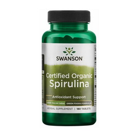 Certified Organic Spirulina 500 mg (180 tabs)