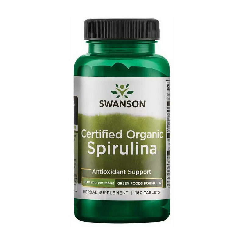 Certified Organic Spirulina 500 mg (180 tabs) Certified Organic Spirulina 500 mg (180 tabs)