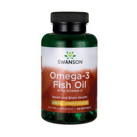 Omega-3 Fish Oil with Vitamin D (60 softgels)