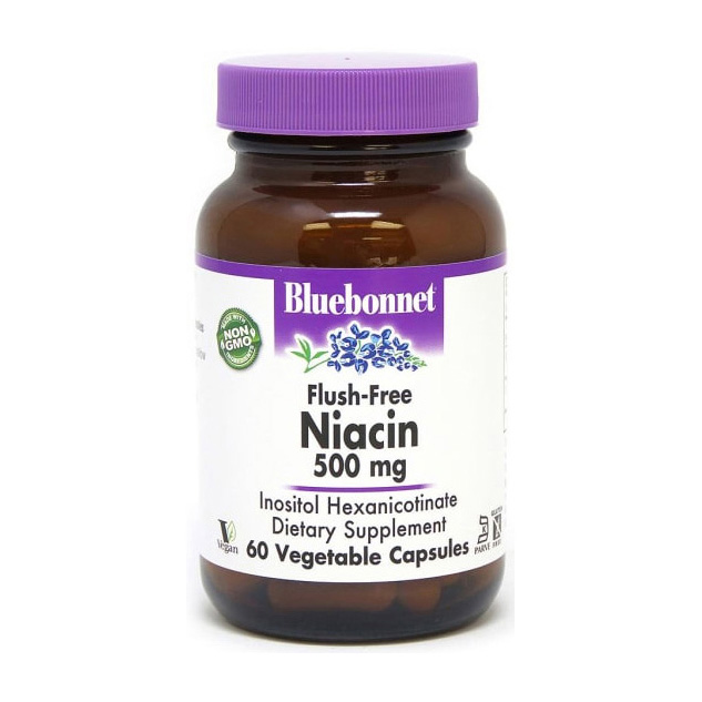 Niacin 500 mg Flush-Free (60 veg caps) Niacin 500 mg Flush-Free (60 veg caps)