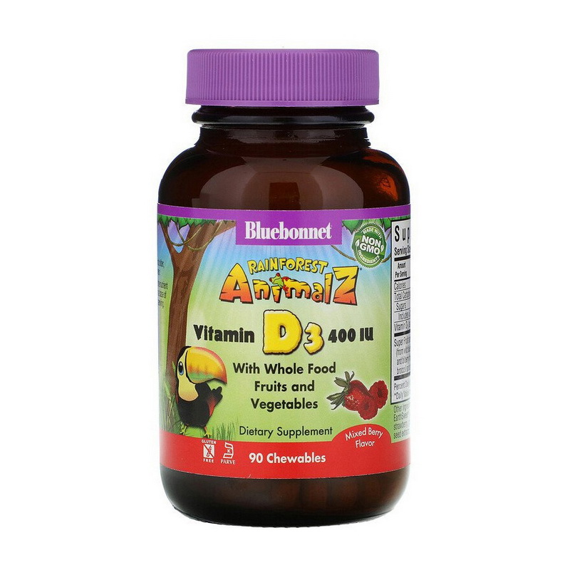 Vitamin D3 400 IU (10 mcg) for Kids (90 chew tabs) Vitamin D3 400 IU (10 mcg) for Kids (90 chew tabs)