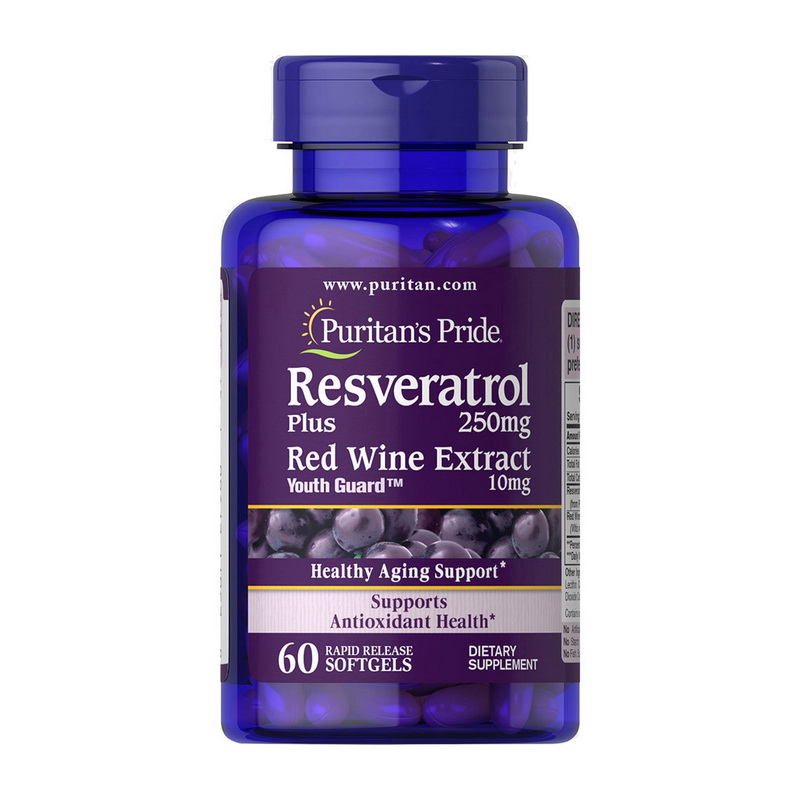 Resveratrol 250 mg plus Red Wine Extract 10 mg (60 softgels) Resveratrol 250 mg plus Red Wine Extract 10 mg (60 softgels)