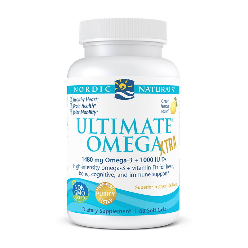 Ultimate Omega Xtra 1480 mg Omega-3 + D3 (60 softgels) Ultimate Omega Xtra 1480 mg Omega-3 + D3 (60 softgels)