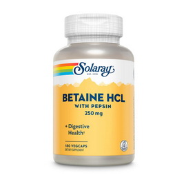 Betaine HCL with Pepsin 250 mg (180 veg caps)