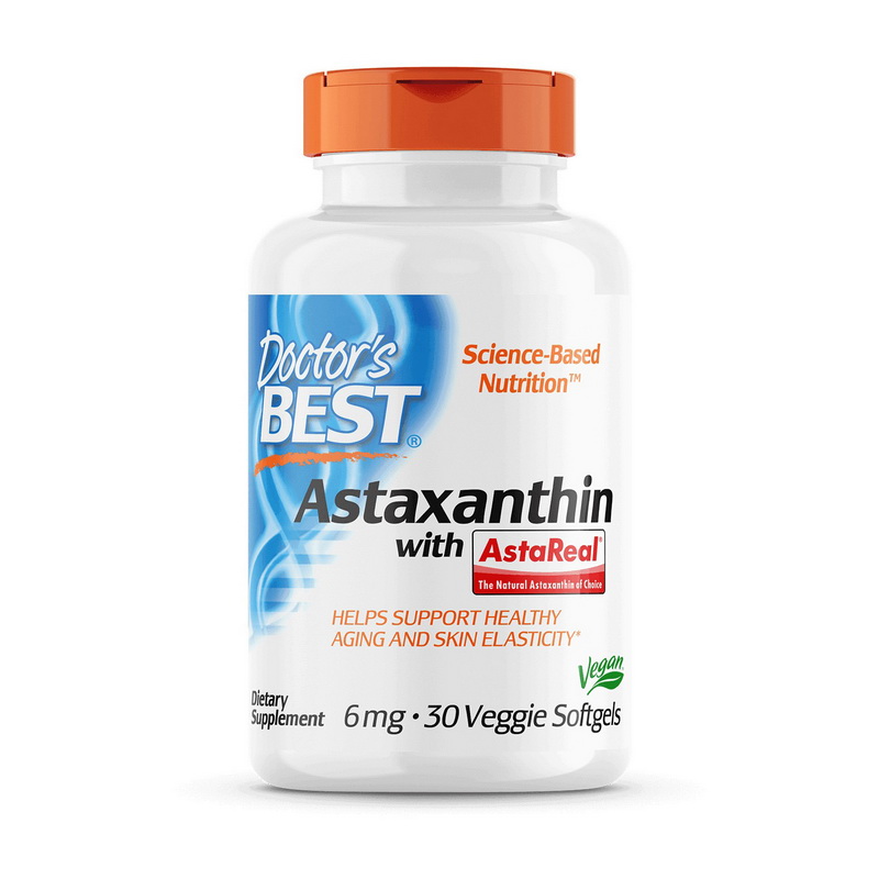 Astaxanthin with Asta Real 6 mg (30 veg softgels) Astaxanthin with Asta Real 6 mg (30 veg softgels)